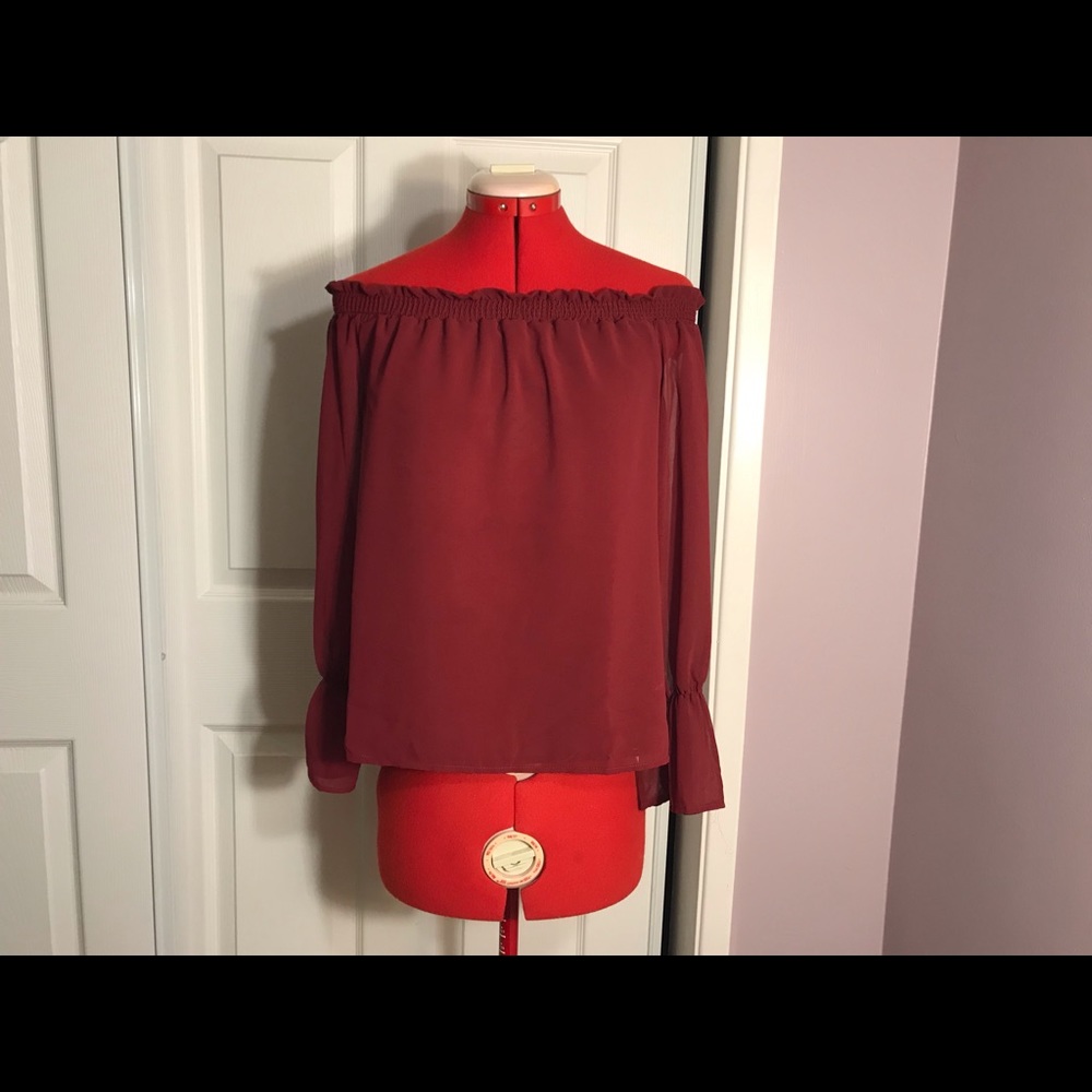 🌈🌺Sheer off-shoulder blouse🌺🔥